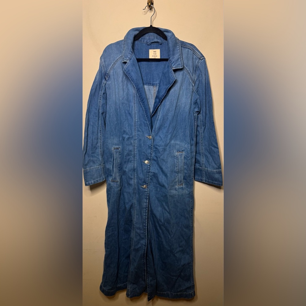 Free People Monique Indigo Duster in Sunlight Blue - Picture 9 of 12